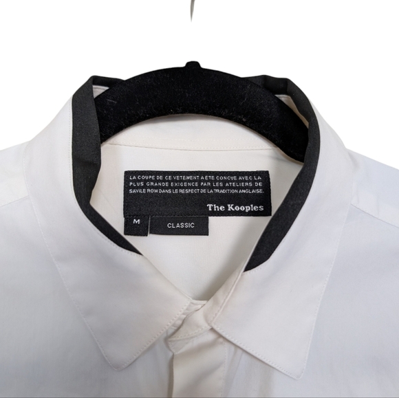 The Kooples classic button down white with black details sz M - Picture 4 of 6